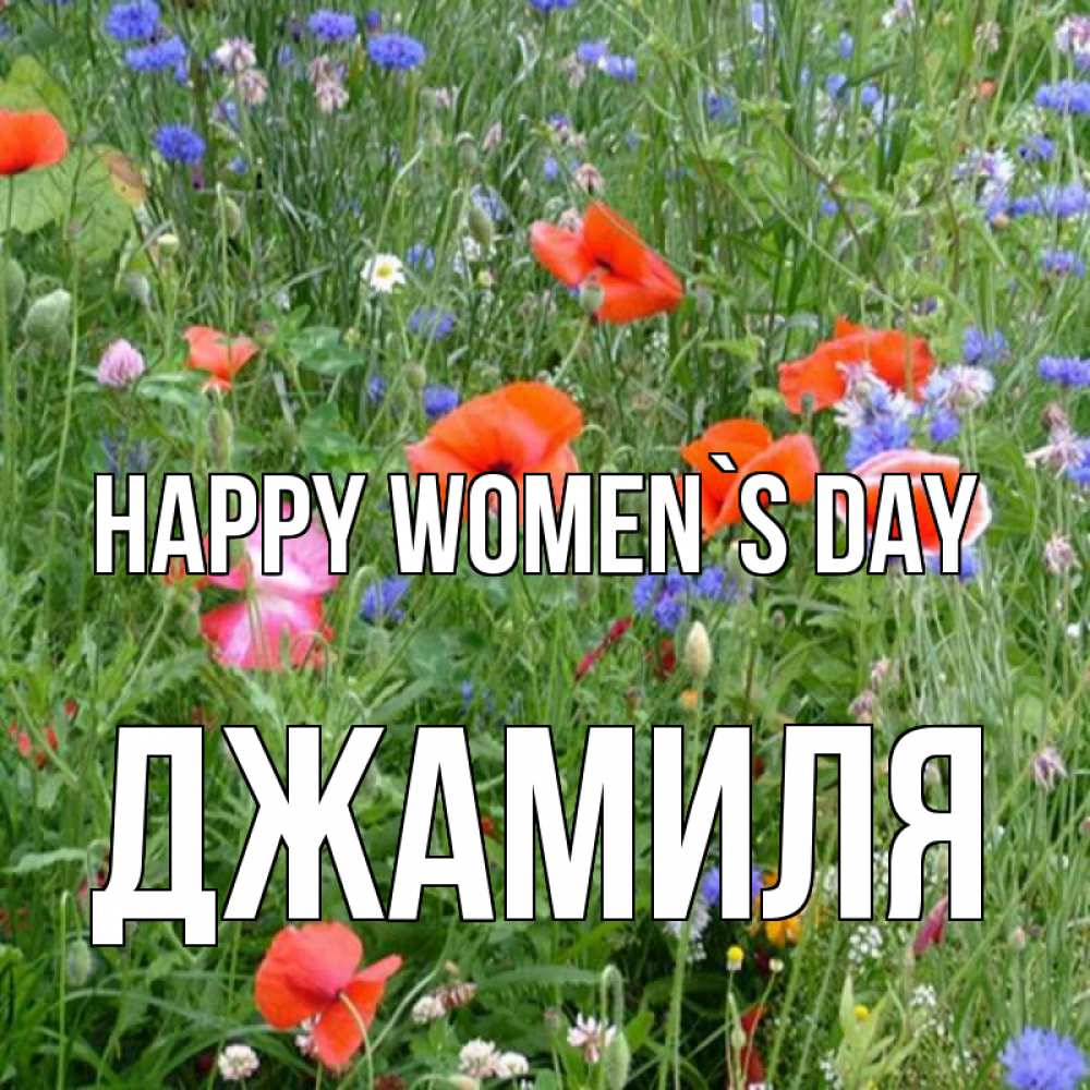 Greetings card с именем, Джамиля happy women`s day международный женский день 4 Greetings with text for free download 